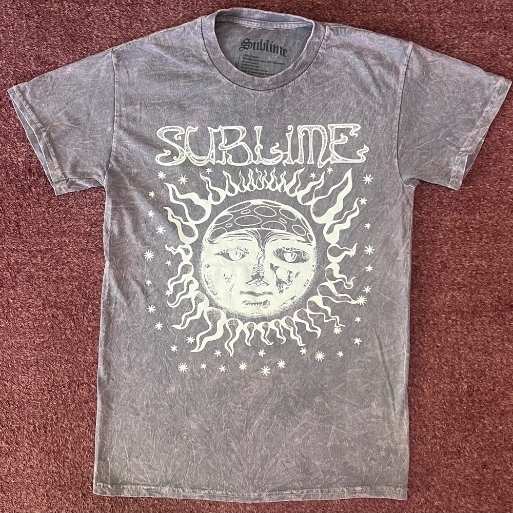 SUBLIME SUN VINTAGE WASH PURPLE GRAPHIC T SHIRT SIZE S